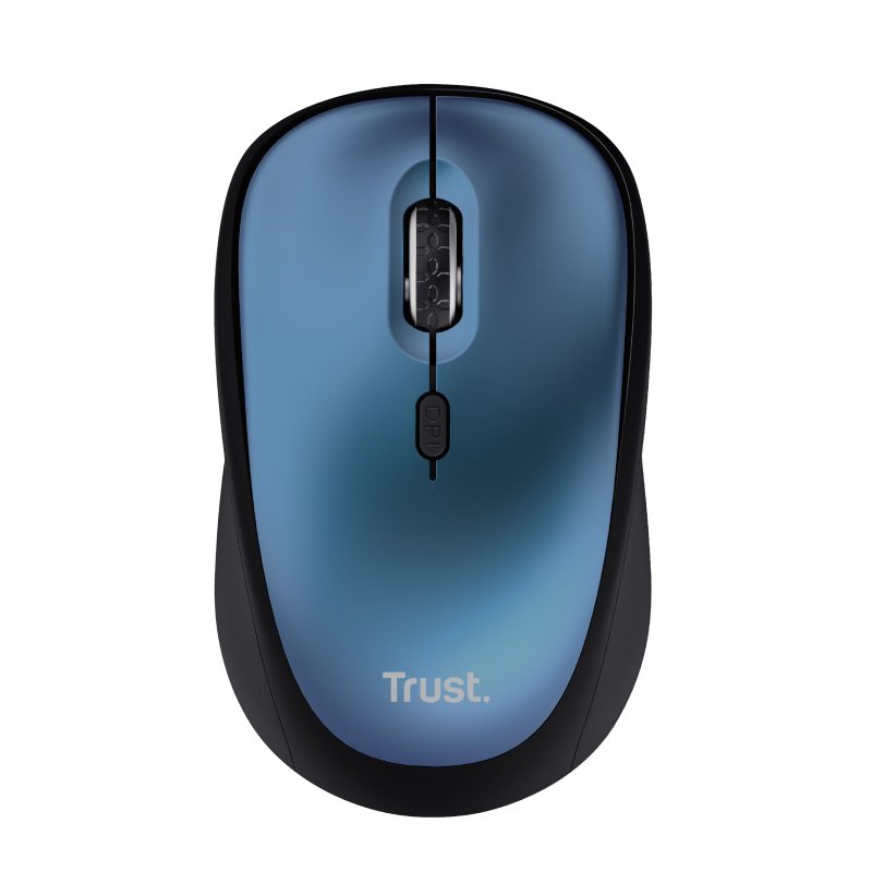 Trust Yvi+ Eco — Ratón inalámbrico azul 1600 DPI ajustable — vista detalle 1