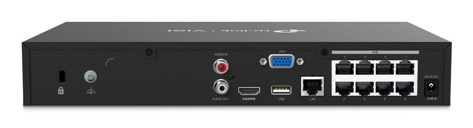 Grabador de Video TP-LINK VIGI NVR1008H-8P 8 Canales 16mp 8xRJ45 Poe+ 53W HDMI 4k H.265+ SATA 2xUSB — vista detalle 1