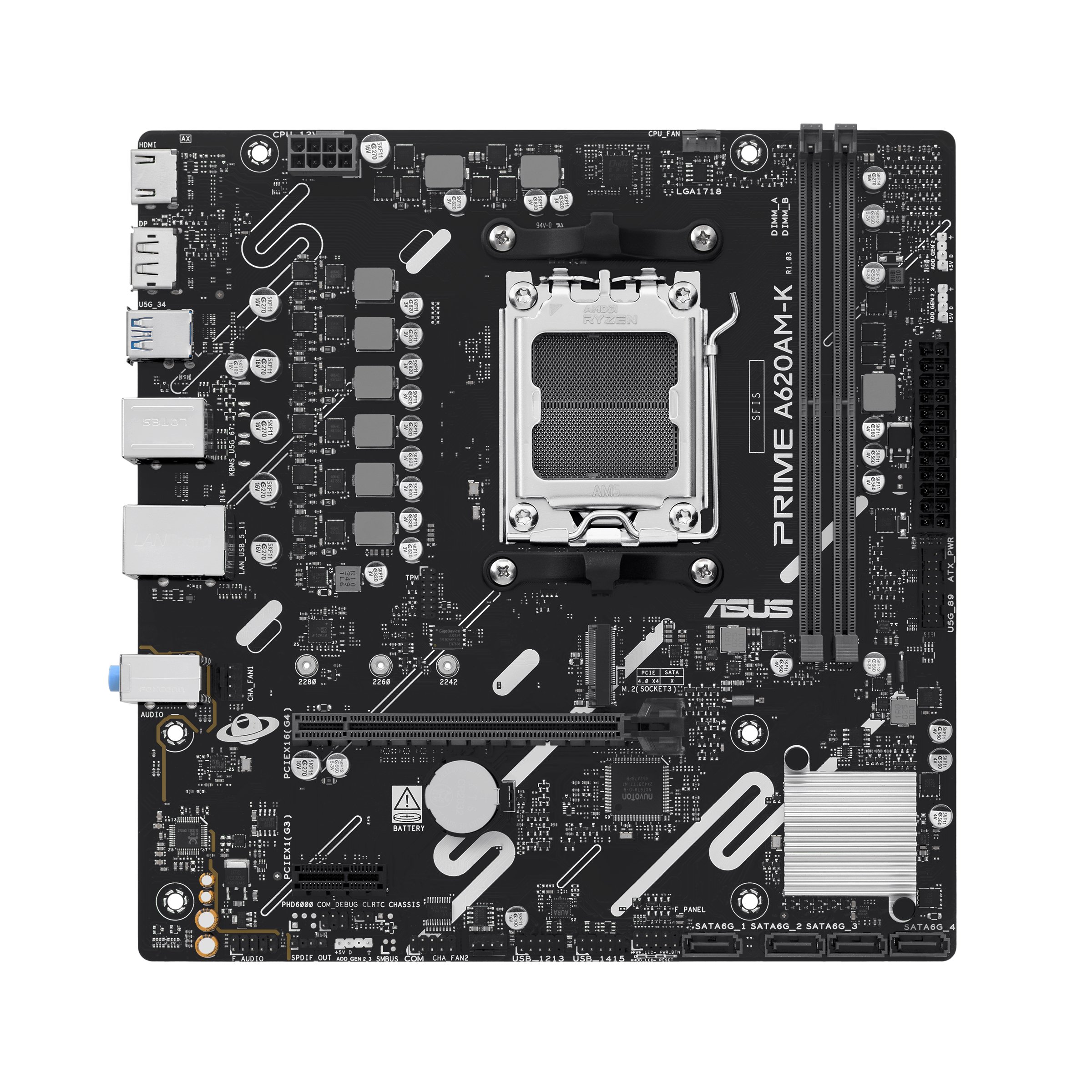 ASUS PRIME A620AM-K — Placa base AM5 MicroATX DDR5