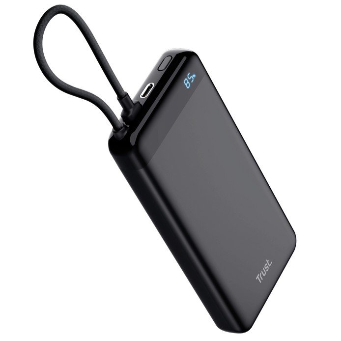 TRUST Fiera 20000mAh — Batería externa con cable USB-C integrado 4