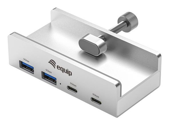 EQUIP 128967 — Hub USB-C con 2 puertos USB-A y clip ajustable