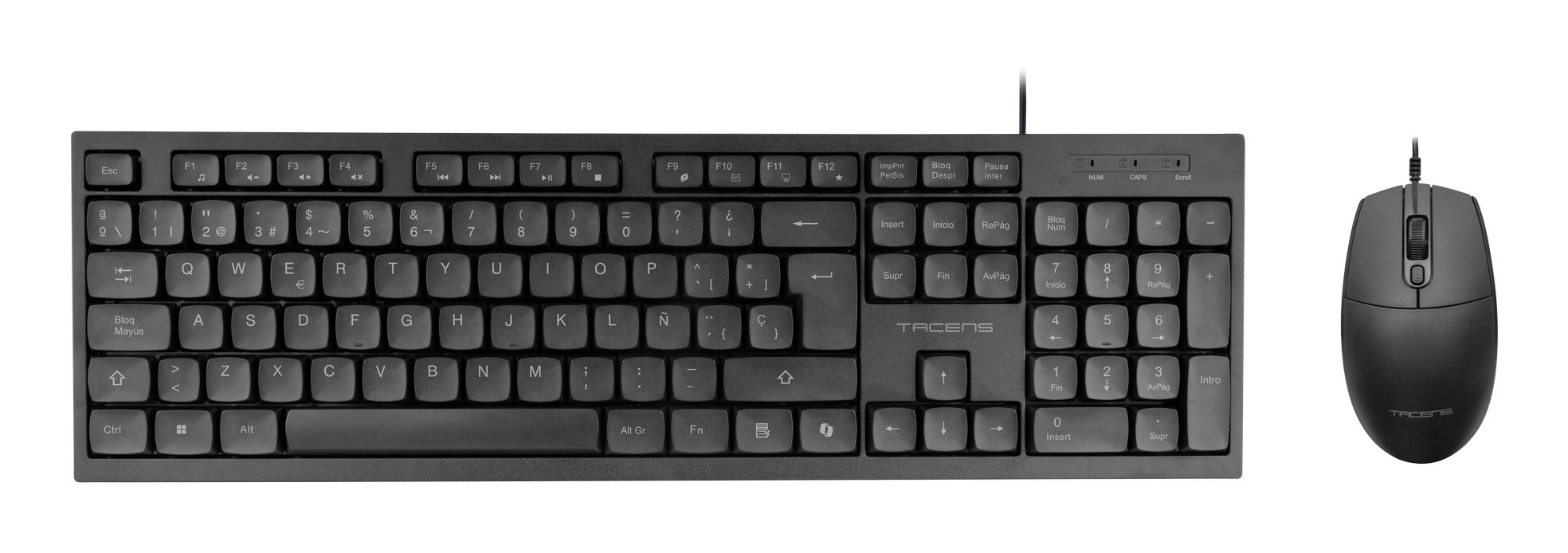 TACENS ANIMA ACP02ES — Teclado y mouse USB, 1600 DPI