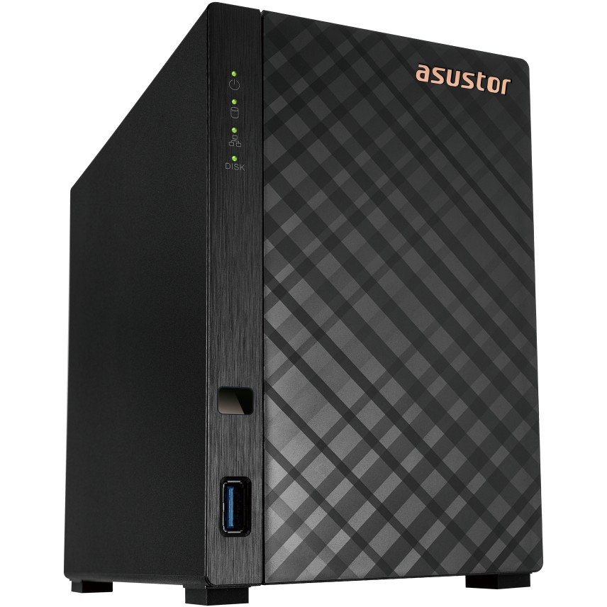 Servidor NAS Drivestor 2 GEN2 AS1202T 2 Bahias Quard-Core 1.7GHz 2.5GbE 1GB DDR4 3xUSB 3.0 3