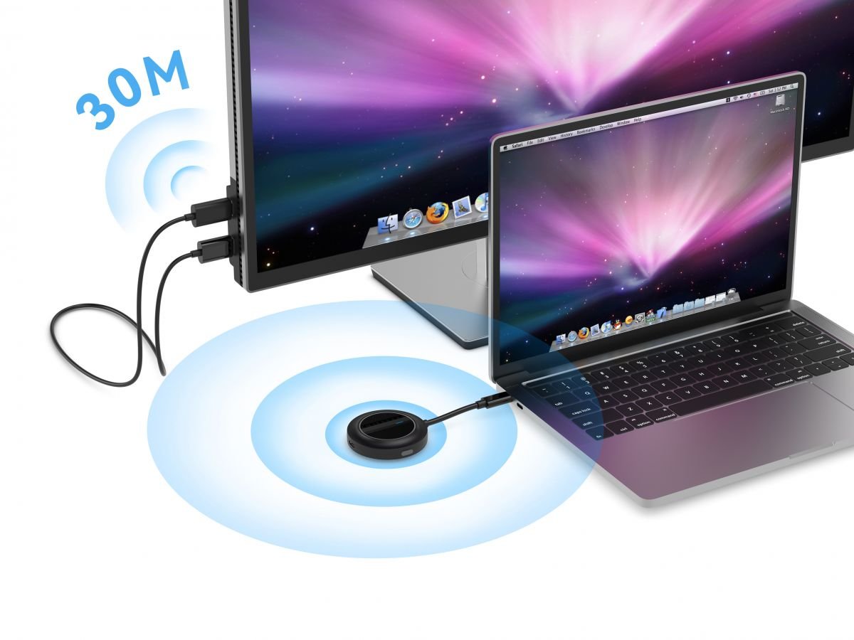 CONCEPTRONIC ATHERIC01B — Transmisor inalámbrico USB-C a HDMI 1080p 60Hz — vista detalle 1