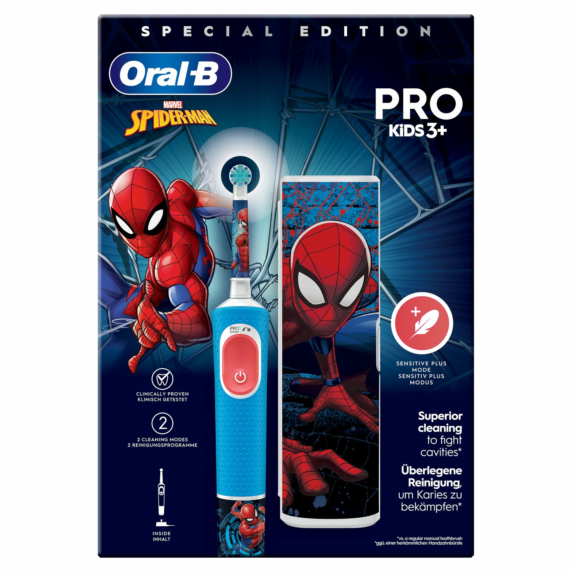 Cepillo Dental Electrico ORAL-B Vitality PRO3+ KIDS Spiderman + Funda de Viaje 2