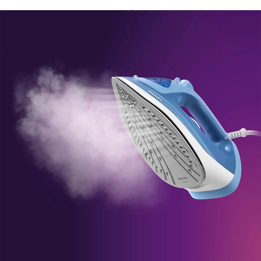 Plancha de Vapor DST3020/20 Suela Ceramica Antiadherente 160g/min Vapor 2200W Color Azul 5