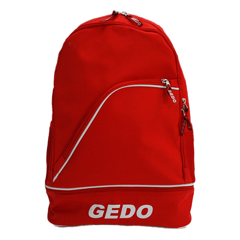 OEM Gedo Napoli — Mochila deportiva 4 compartimientos con bolsillo para botas, acolchada roja 2