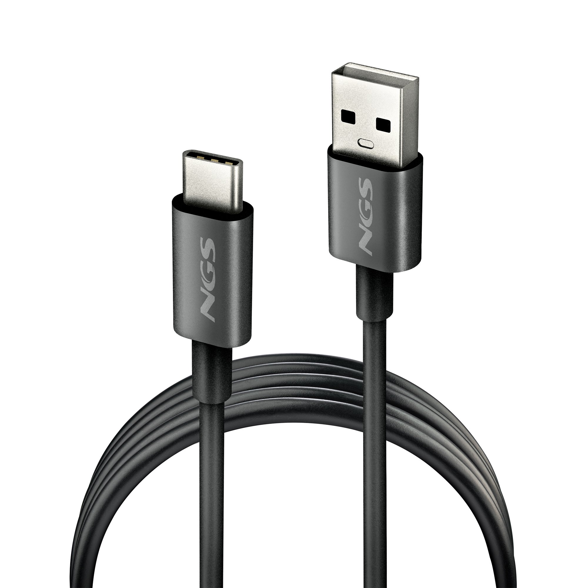 NGS Zyro-AC — Cable USB-A a USB-C 1m, 15W Negro