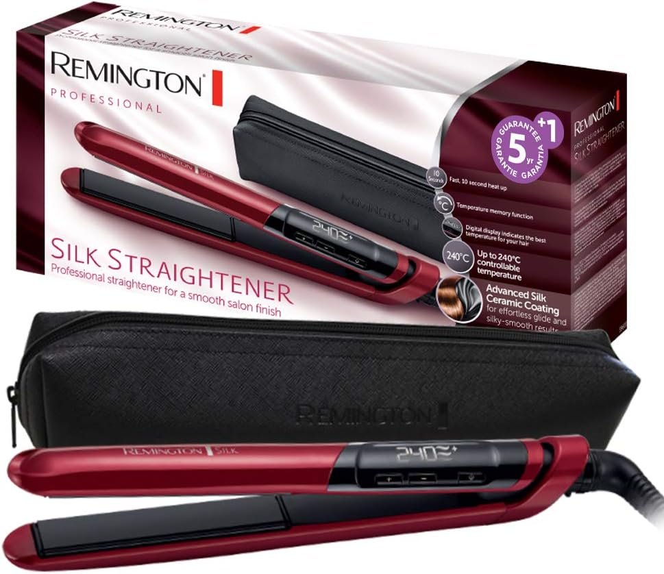 Plancha de PELO S9600 Temperatura Ajustable 235ºC Cable Giratorio Color Rojo 5
