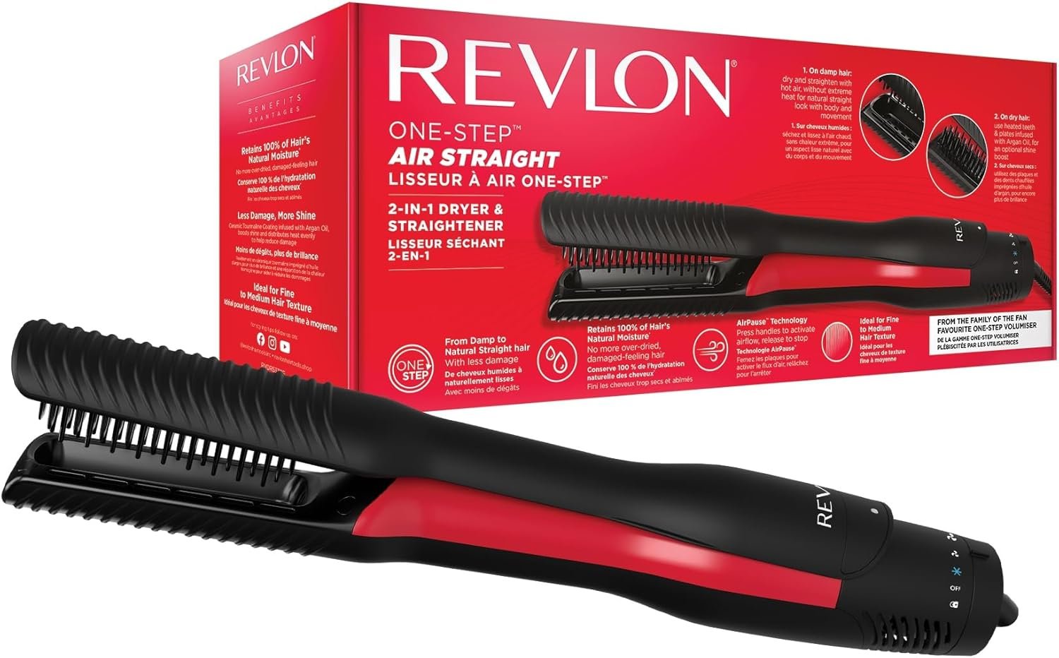 Secador / Alisador Revlon RVDR5330 SECA y Alisa Dientes y...