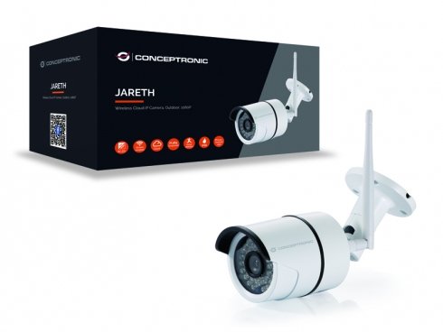 Camara IP JARETH03W 1080P Instalacion por Codigo QR LED Exterior / Interior WIFI Cloud 9