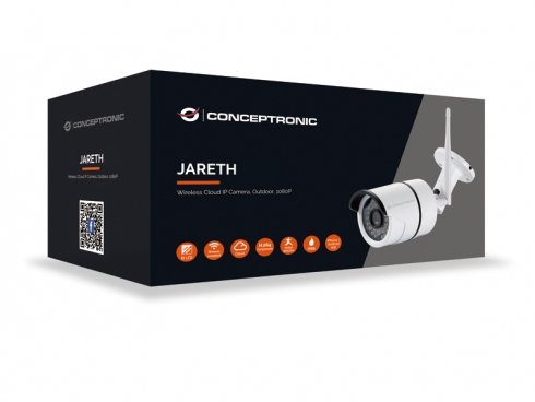 Camara IP JARETH03W 1080P Instalacion por Codigo QR LED Exterior / Interior WIFI Cloud 10