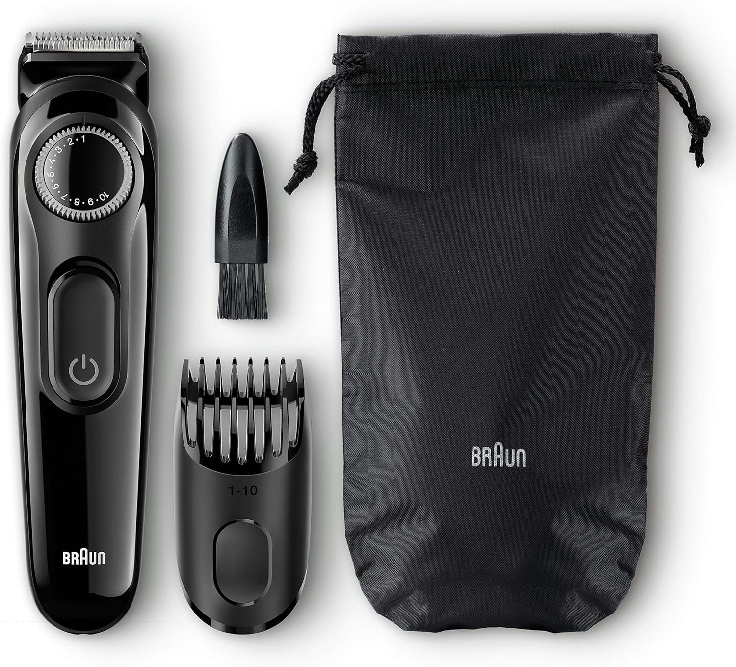 Cortapelo BT3000 Cabezales Regulable Recargable para Cabello y Barba Negro — vista detalle 1