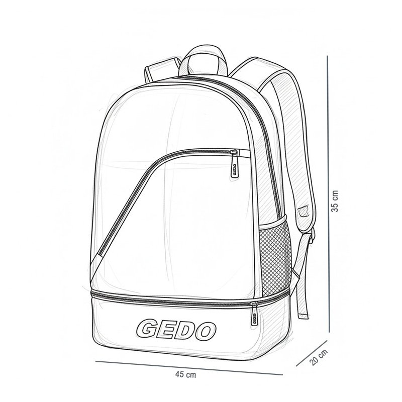 GEDO Napoli 4 — Mochila acolchada azul royal con compartimento inferior para botas 5