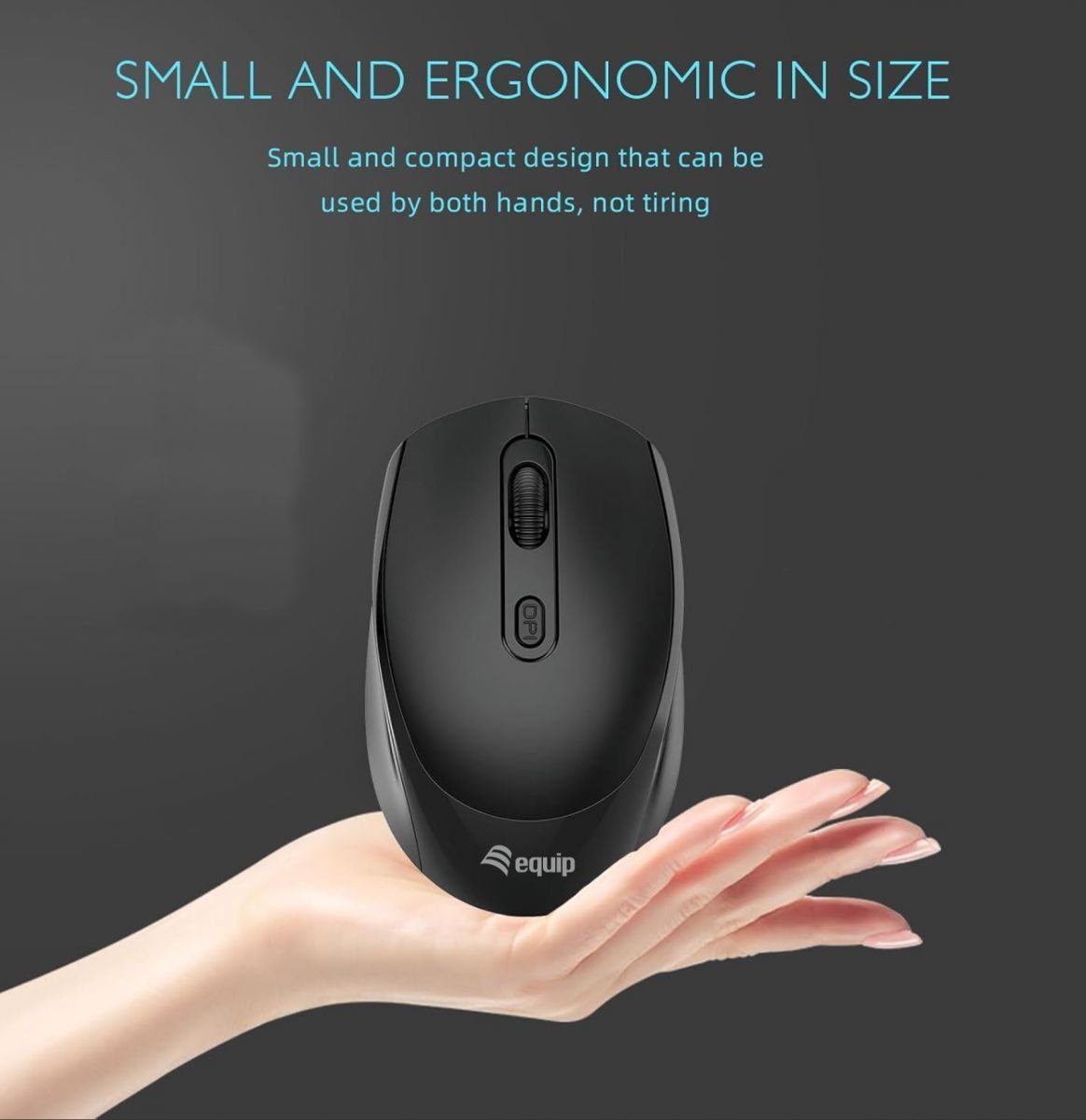 Mouse Wireless 245122 1600dpi 4 Botones Color Negro — vista detalle 2