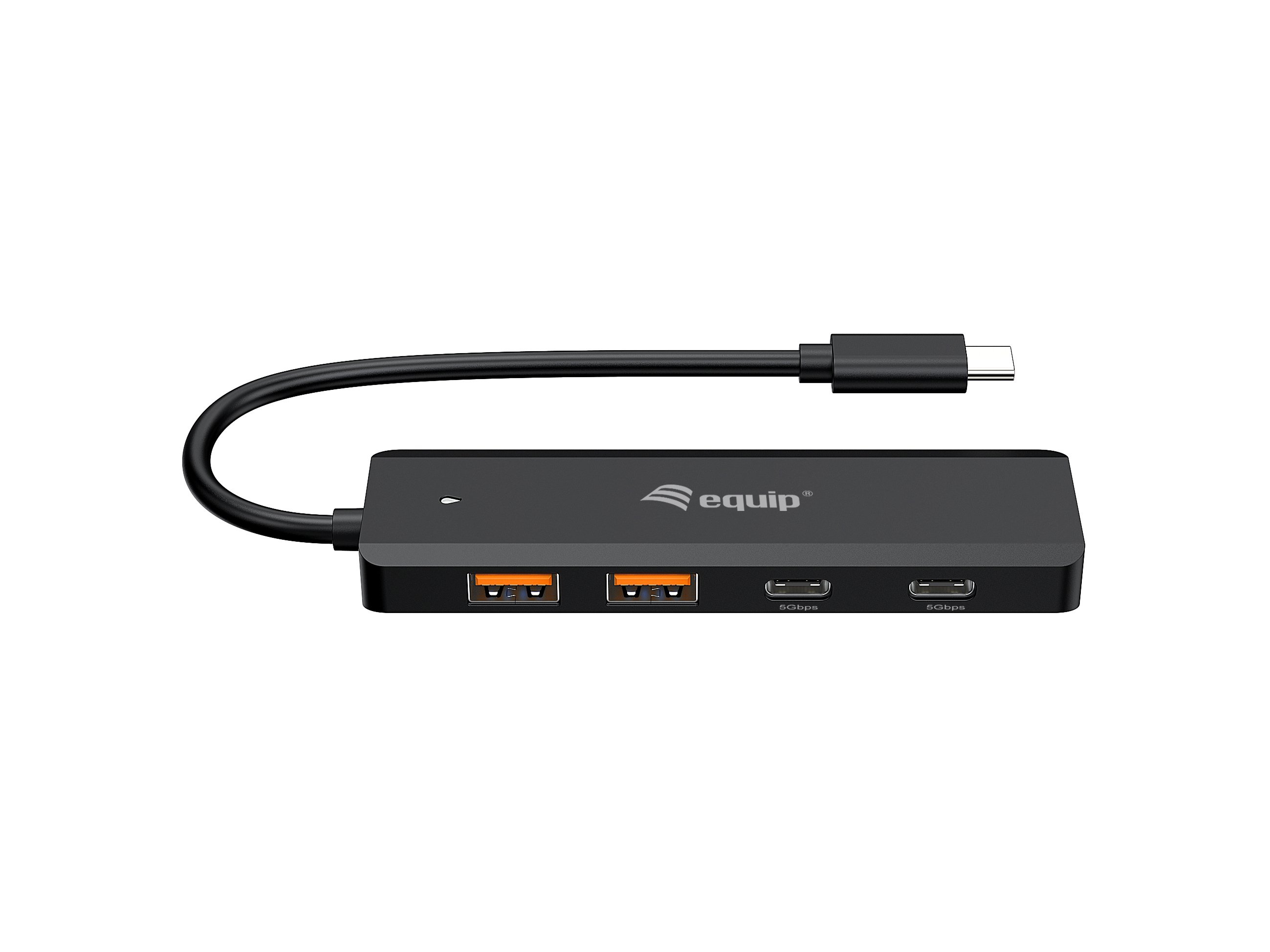 EQUIP 128966 — Hub USB-C con 2 puertos USB-C, compatible Thunderbolt 3/4 3