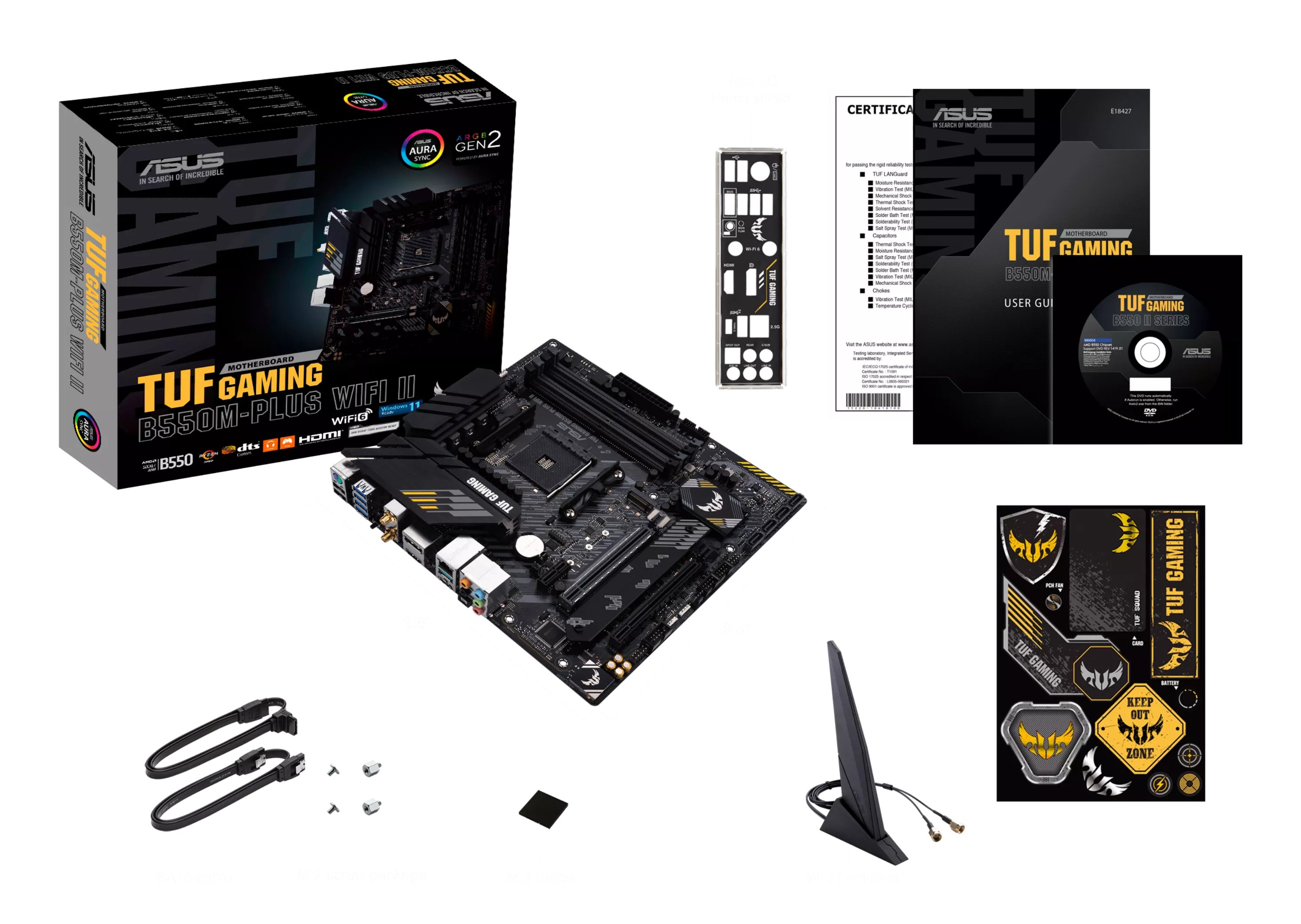 ASUS TUF GAMING B550M-PLUS — Socket AM4, WiFi integrado 8