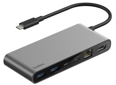 Belkin INC024HQSGY — Docking USB-C con Ethernet 2.5Gb y HDMI