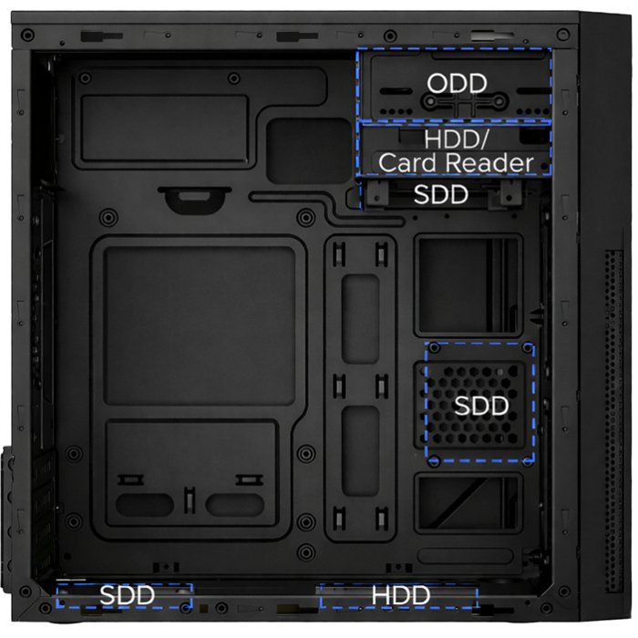 COOLBOX M680 — Caja Micro ATX con GPU hasta 295mm — vista detalle 1