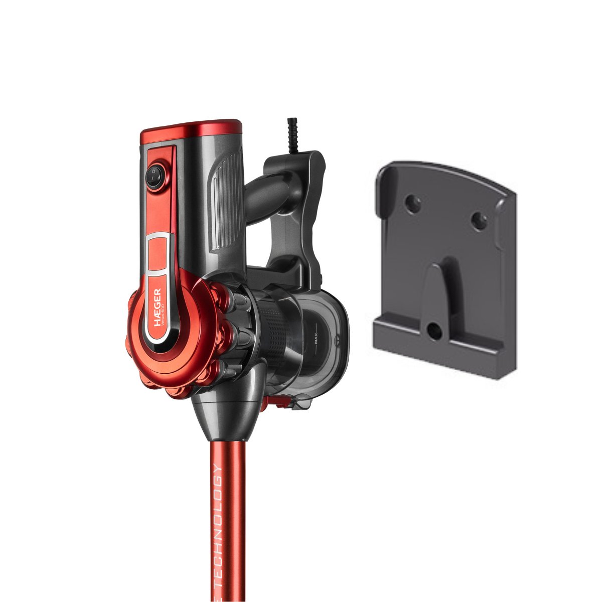 Aspirador Escoba Venus 600 con Cable 5m 600W 0.6L Filtro Ciclonico Acero INOX Color Rojo 2