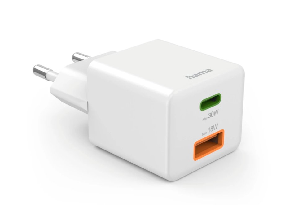HAMA 00201992 — Cargador USB 30W con tecnología GaN, 2 puertos — vista detalle 1