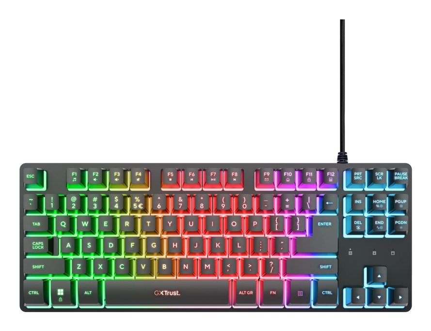 TRUST GXT 833 THADO — Teclado compacto RGB USB 1.5m — vista detalle 1