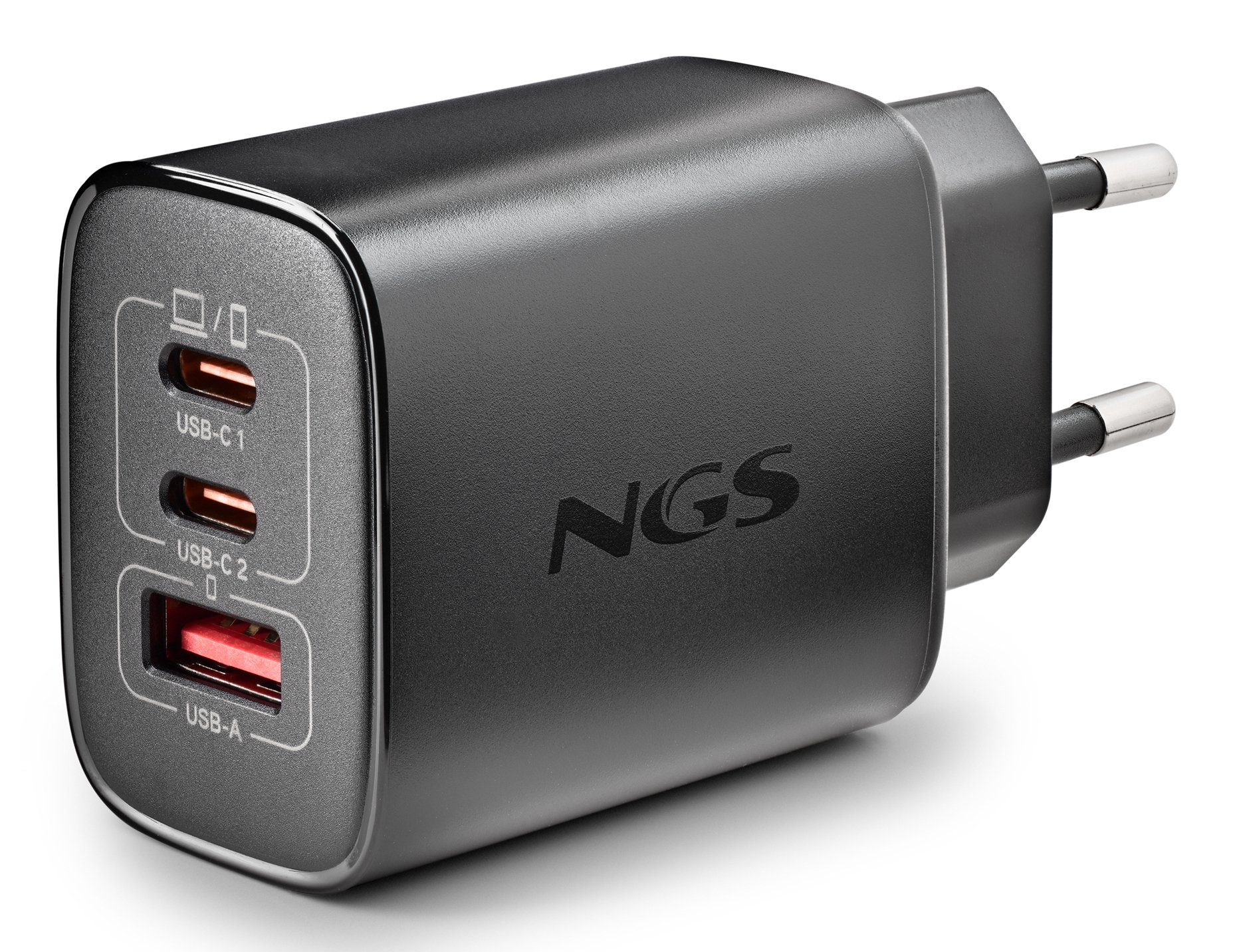 NGS ERA 65W — Cargador GaN 2xUSB-C PD + USB-A 2