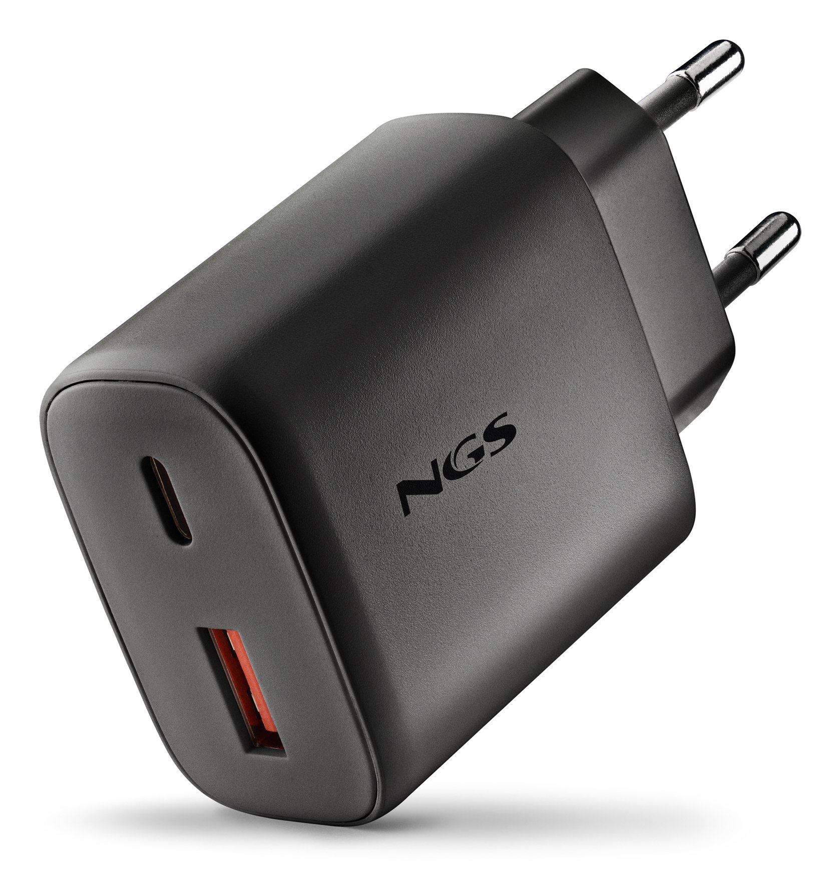 NGS ERA 45W — Cargador USB-C y USB-A Negro