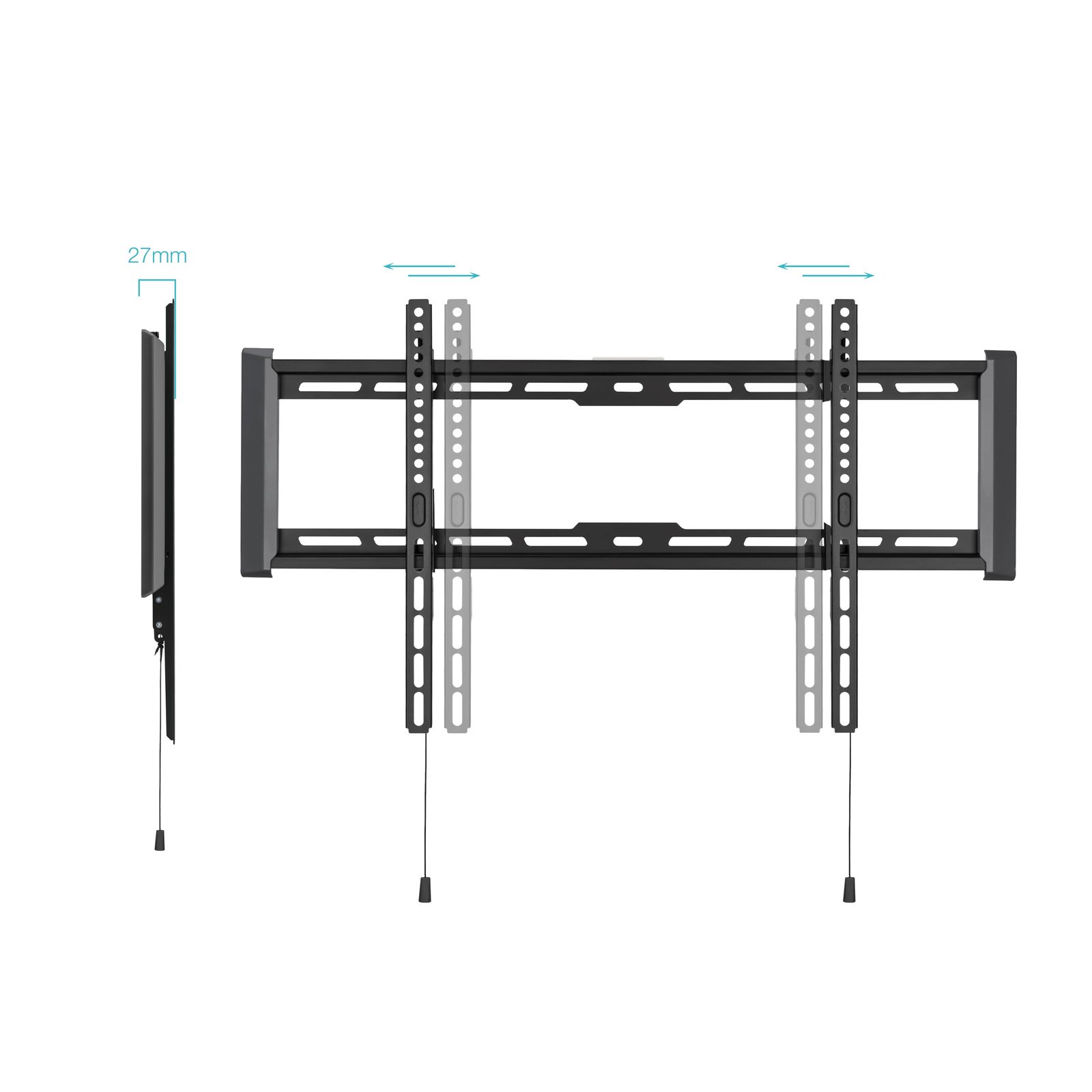 Soporte de Pared FIJO LP1083F-B Pantalla 37-80" MAX. 75KG VESA MAX. 600x400 Nivel Negro — vista detalle 1