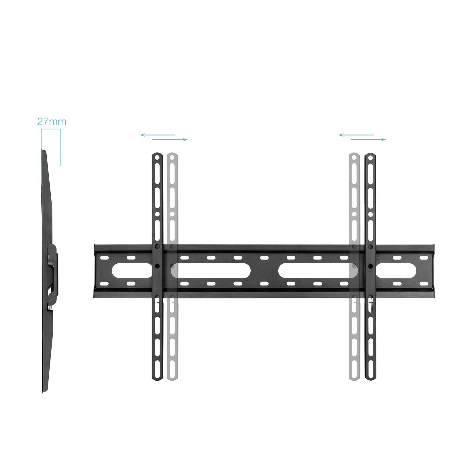 Soporte de Pared FIJO LP1082F-B Pantalla 37-80" MAX. 45KG VESA MAX. 600x400 Nivel Negro — vista detalle 1