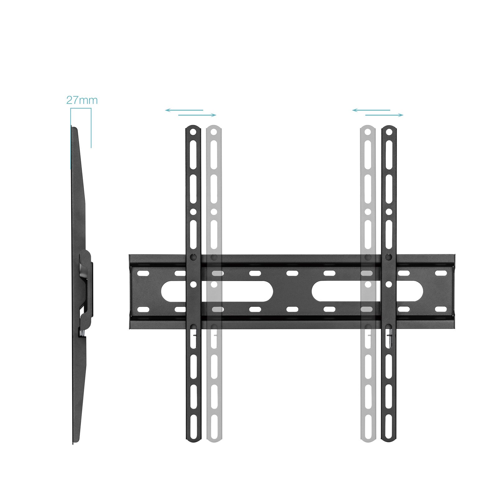 TOOQ LP1072F-B — Soporte fijo pared 32-70" hasta 45kg — vista detalle 1