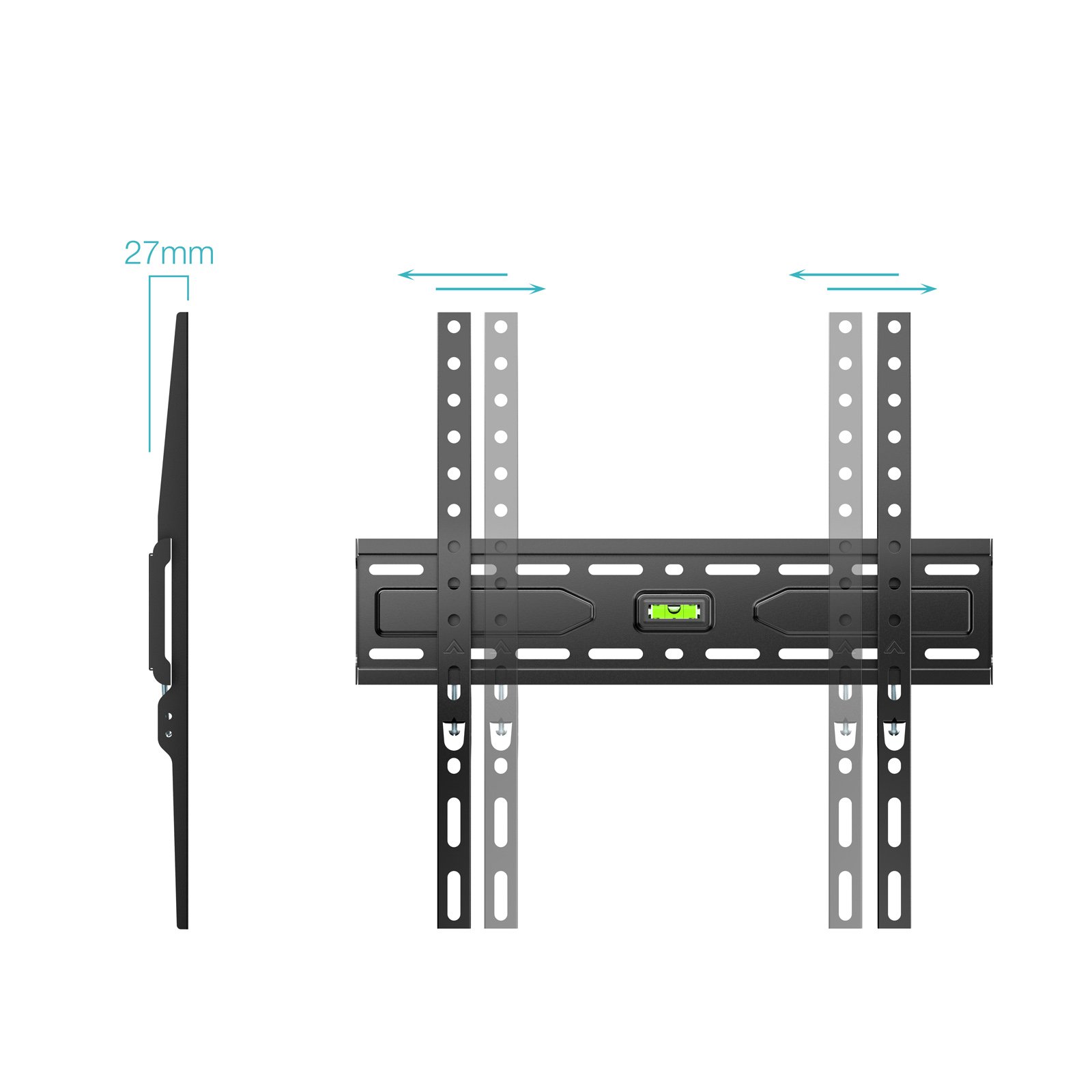 Soporte de Pared FIJO LP1030F-B Pantalla 32-75" MAX. 45KG VESA MAX. 400x400 Nivel Negro — vista detalle 1