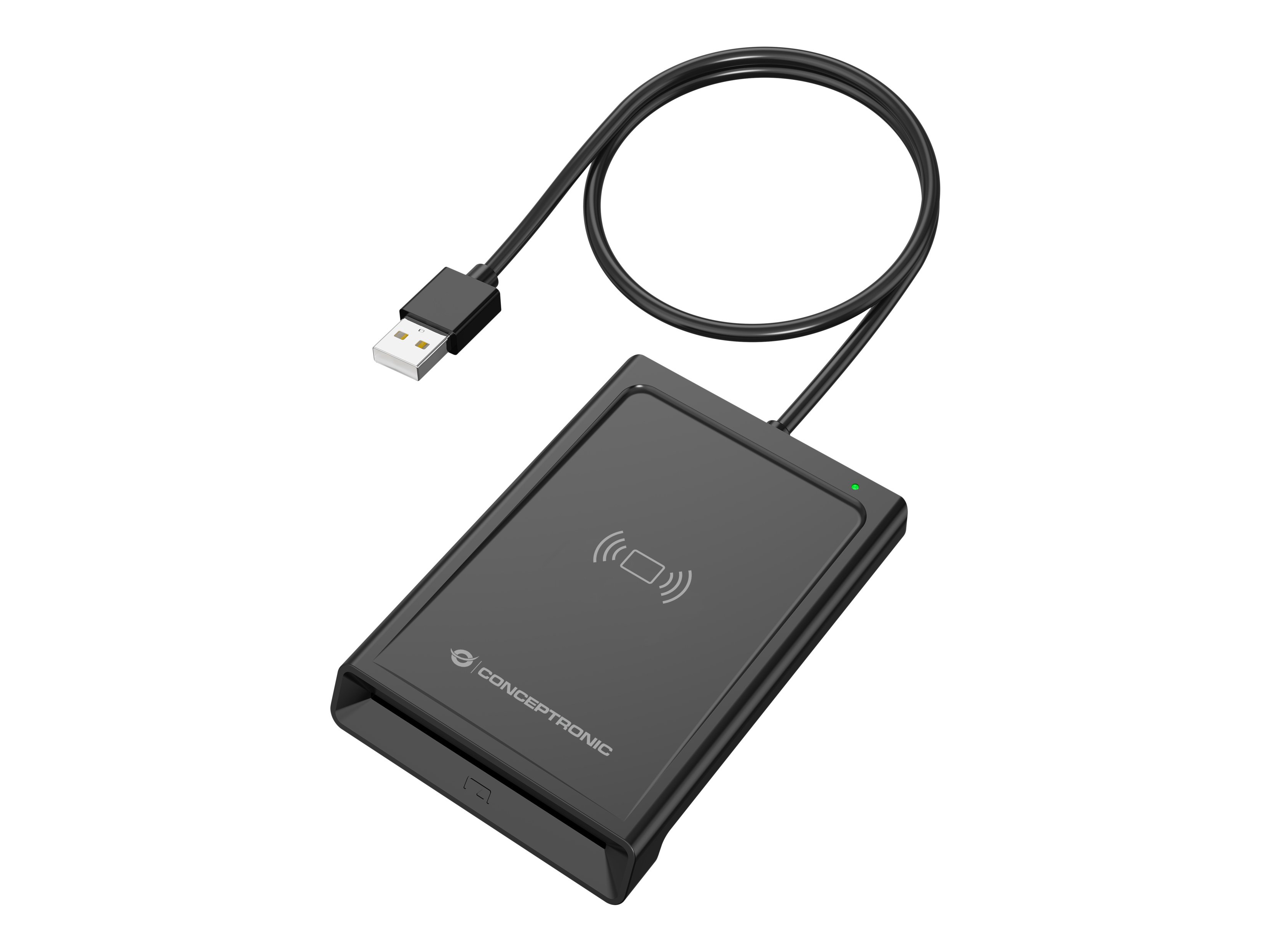 CONCEPTRONIC BIAN11B — Lector DNI USB con NFC y soporte DNI 4.0