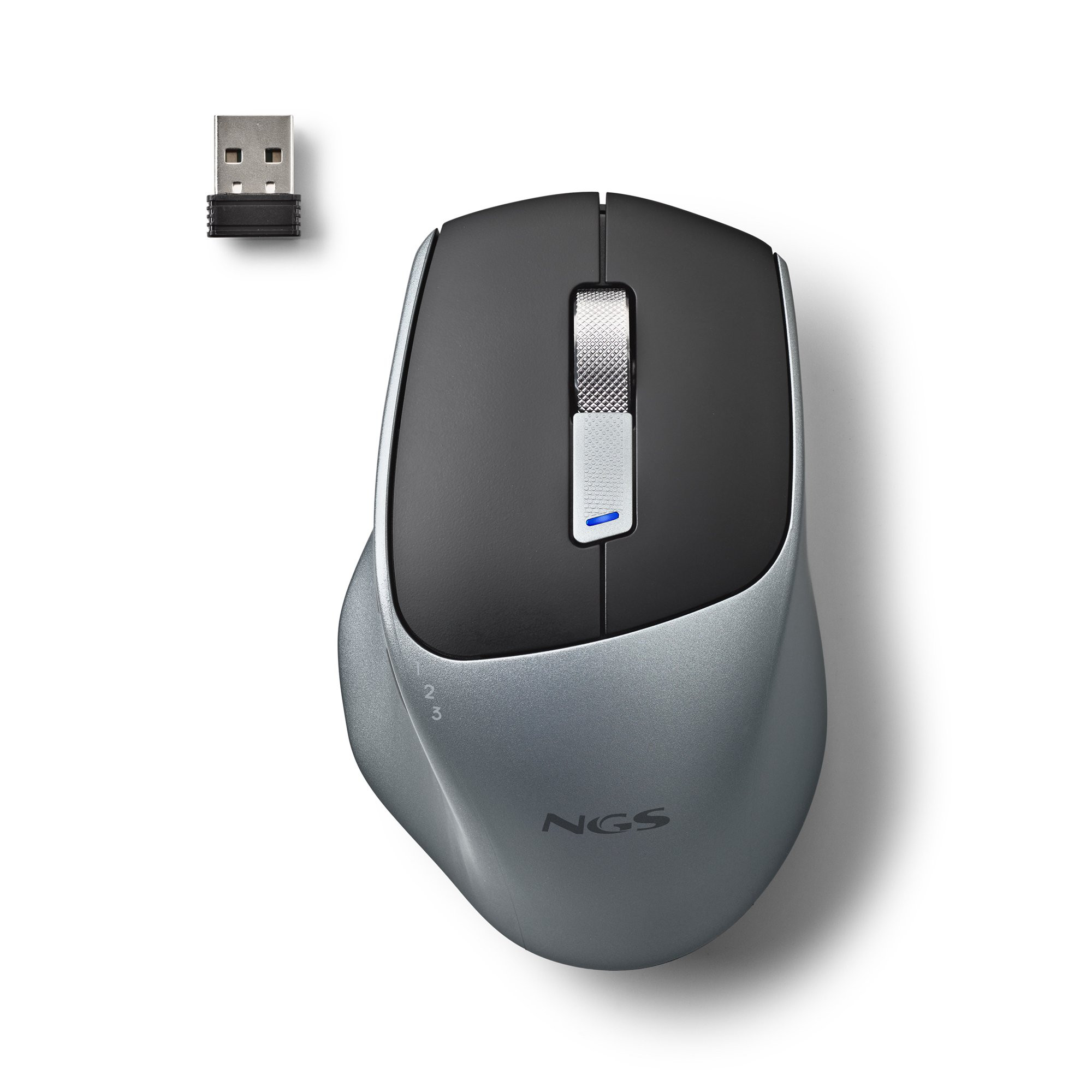 NGS LUSH-RB — Ratón inalámbrico recargable silencioso multidispositivo — vista detalle 2