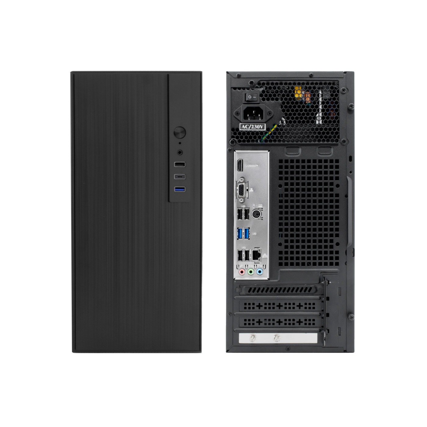 COOLBOX M460 — Caja Micro ATX con USB-C 3.2 y soporte GPU 250mm — vista detalle 1