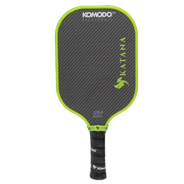 KOMODO KATANA — Pala pickleball verde Kevlar Pro, núcleo polipropileno 16mm 4