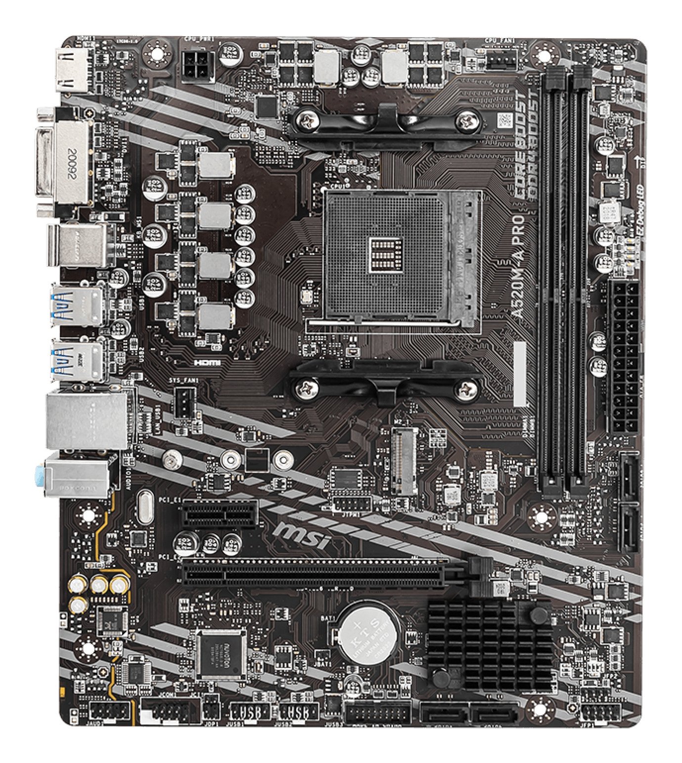 MSI A520M-A PRO — Placa base M-ATX AM4 con DDR4 3200MHz 2