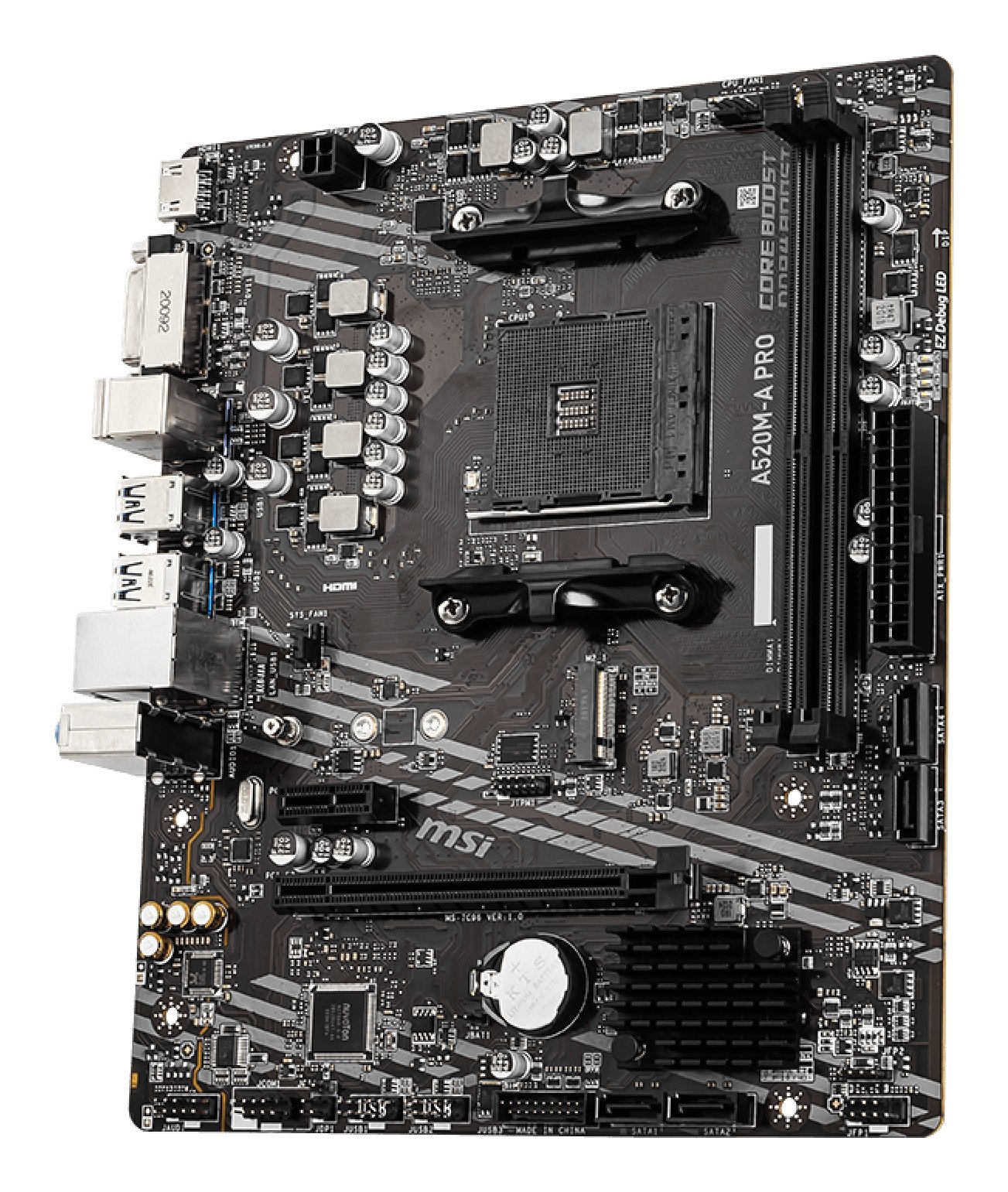MSI A520M-A PRO — Placa base M-ATX AM4 con DDR4 3200MHz 3