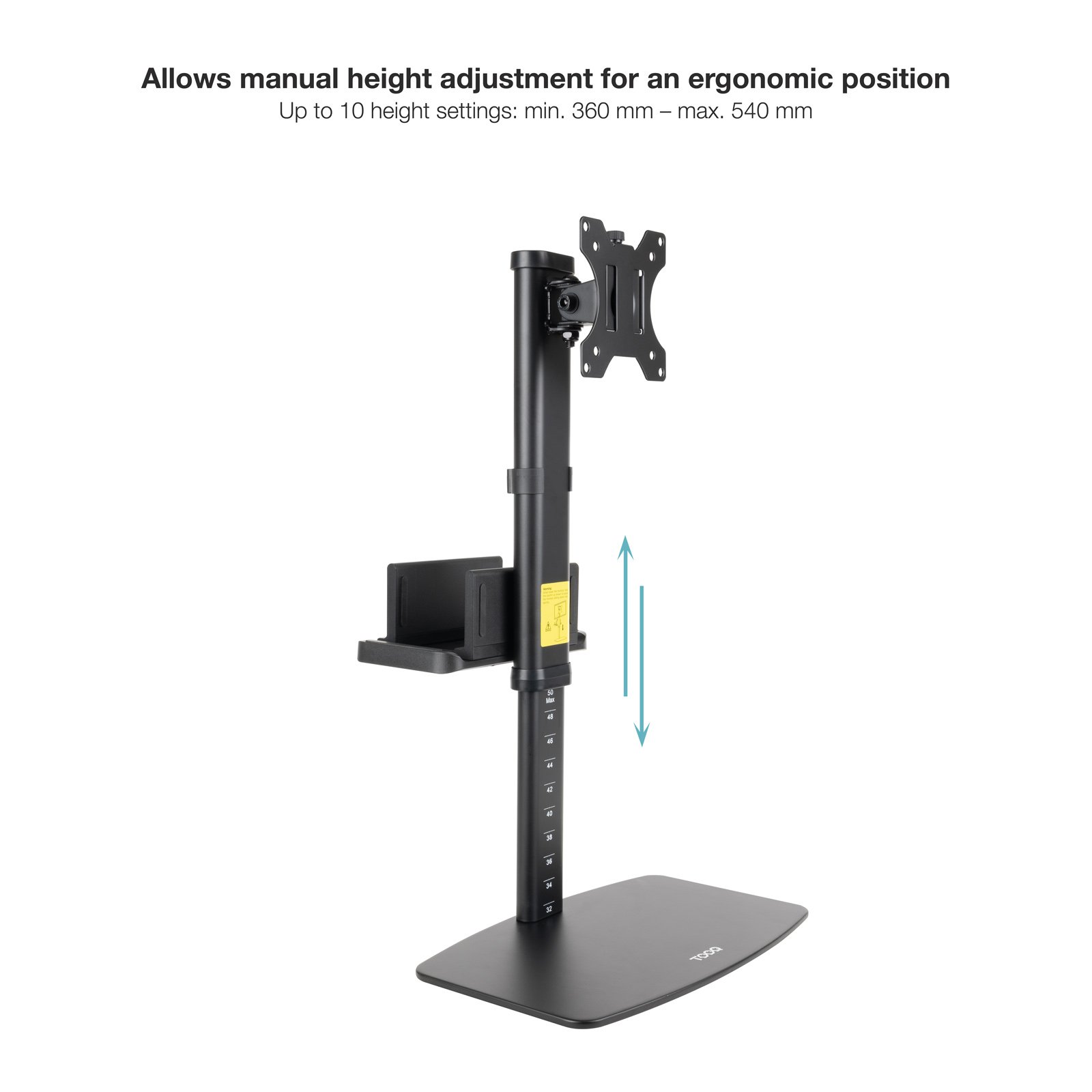 Soporte de Mesa DB1128TN-B 17"-27" Max 6KG VESA MAX. 100/100 Color Negro — vista detalle 2