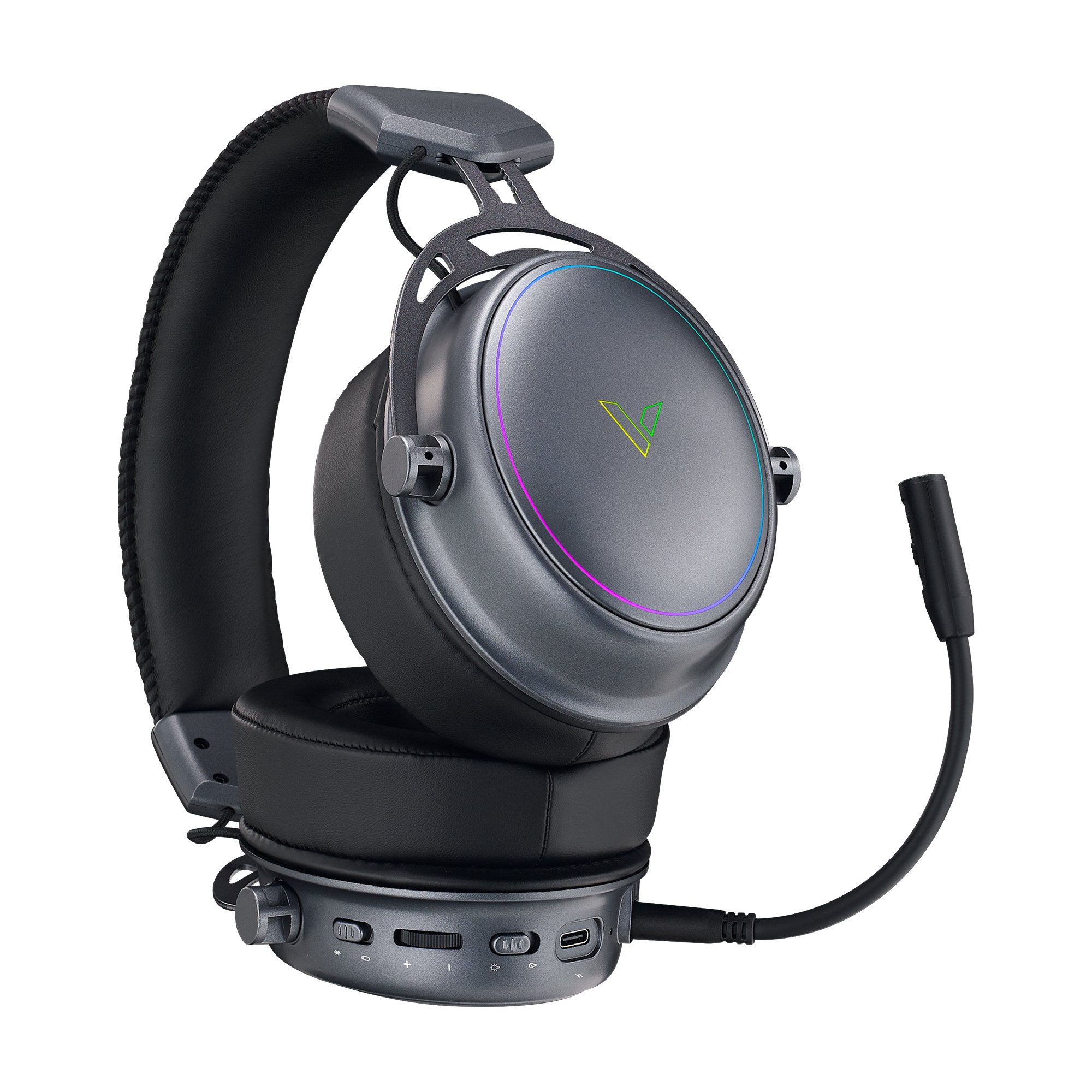 Rapoo VH800 RGB — Headset Bluetooth plegable, 46h autonomía