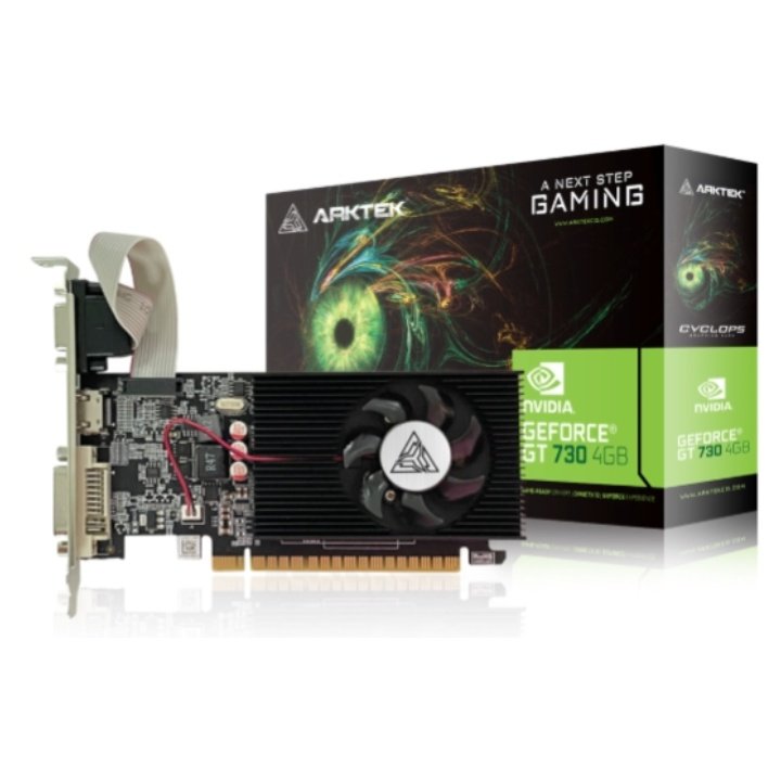 ARKTEK GeForce GT 730 — 4GB GDDR5, conectividad múltiple