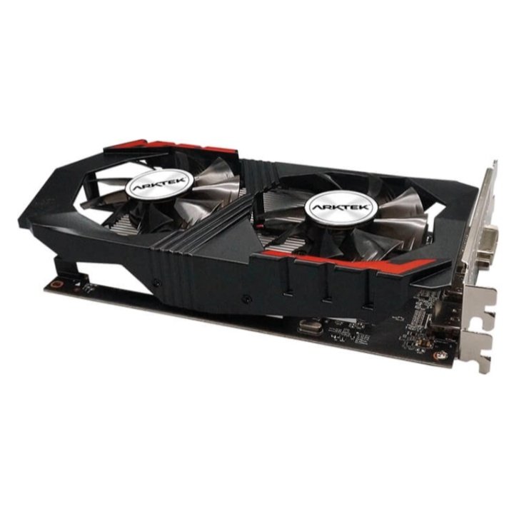 ARKTEK GeForce GTX 1050 Ti 4GB — Tarjeta gráfica GDDR5 con refrigeración Dual Fan 4
