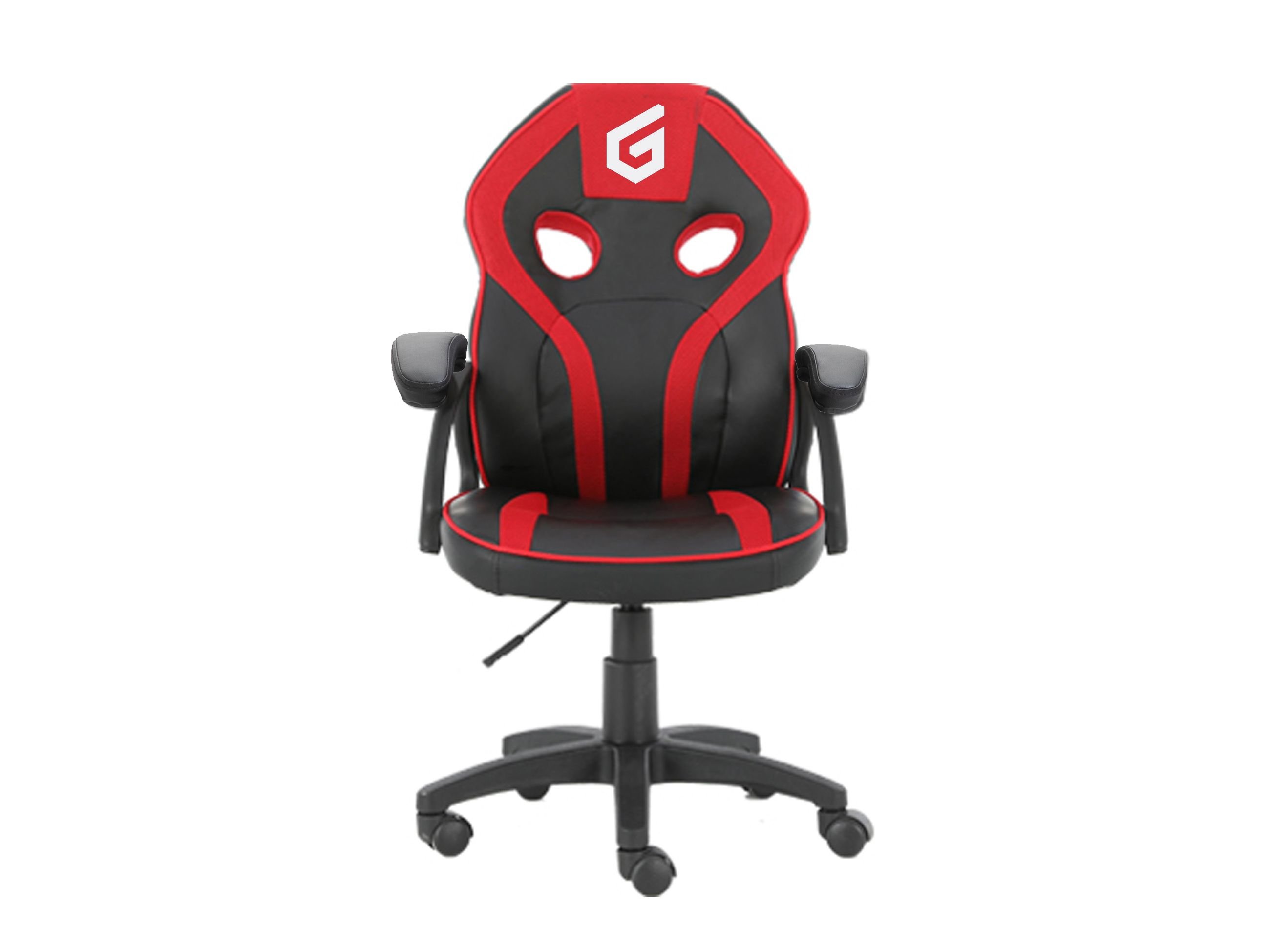 (Km0) Silla Gamer Junior EYOTA06R Color Negro Detalles en Rojo Recubrimiento PU de Alta Calidaddiseño Ergonomico CASH30 — vista detalle 1