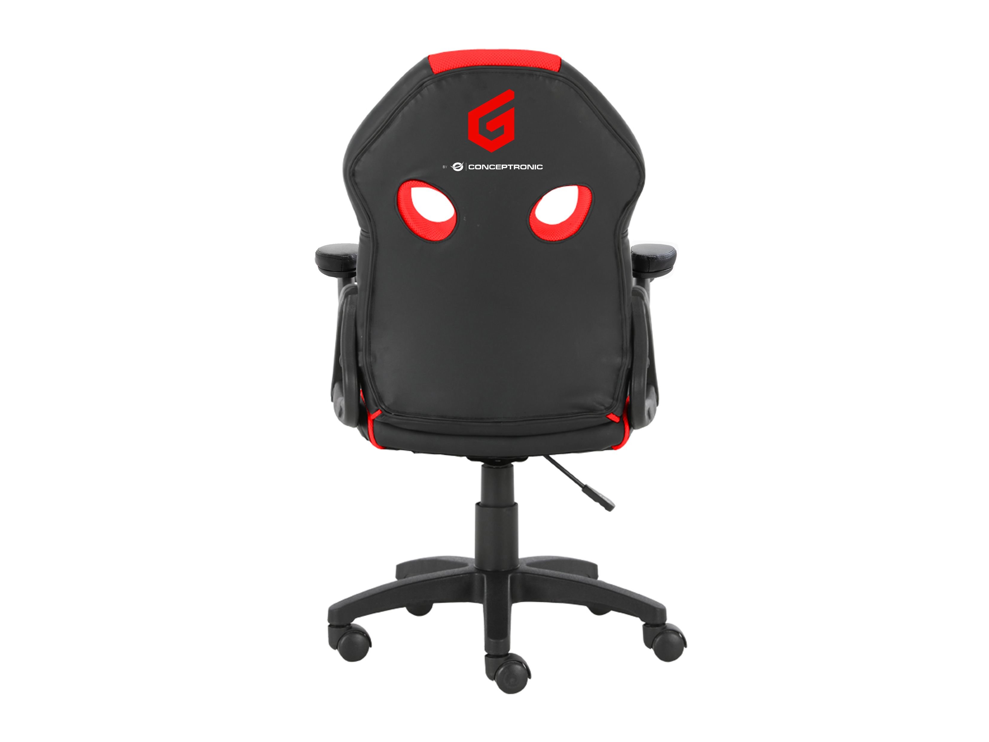 (Km0) Silla Gamer Junior EYOTA06R Color Negro Detalles en Rojo Recubrimiento PU de Alta Calidaddiseño Ergonomico CASH30 — vista detalle 2