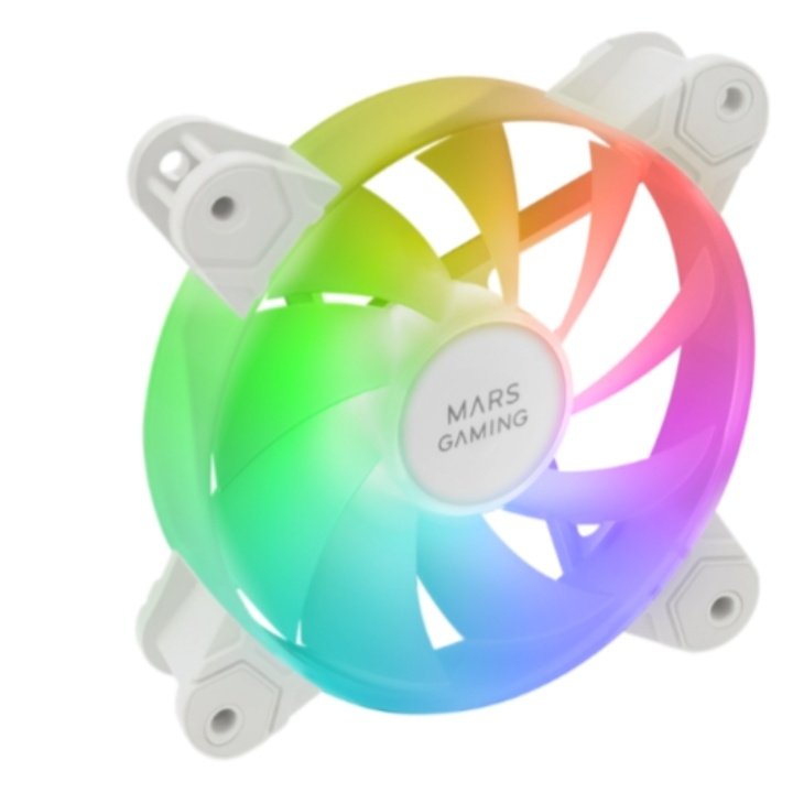 MARS GAMING MF4AW — Kit 4 ventiladores 120mm ARGB rodamiento FDB 3