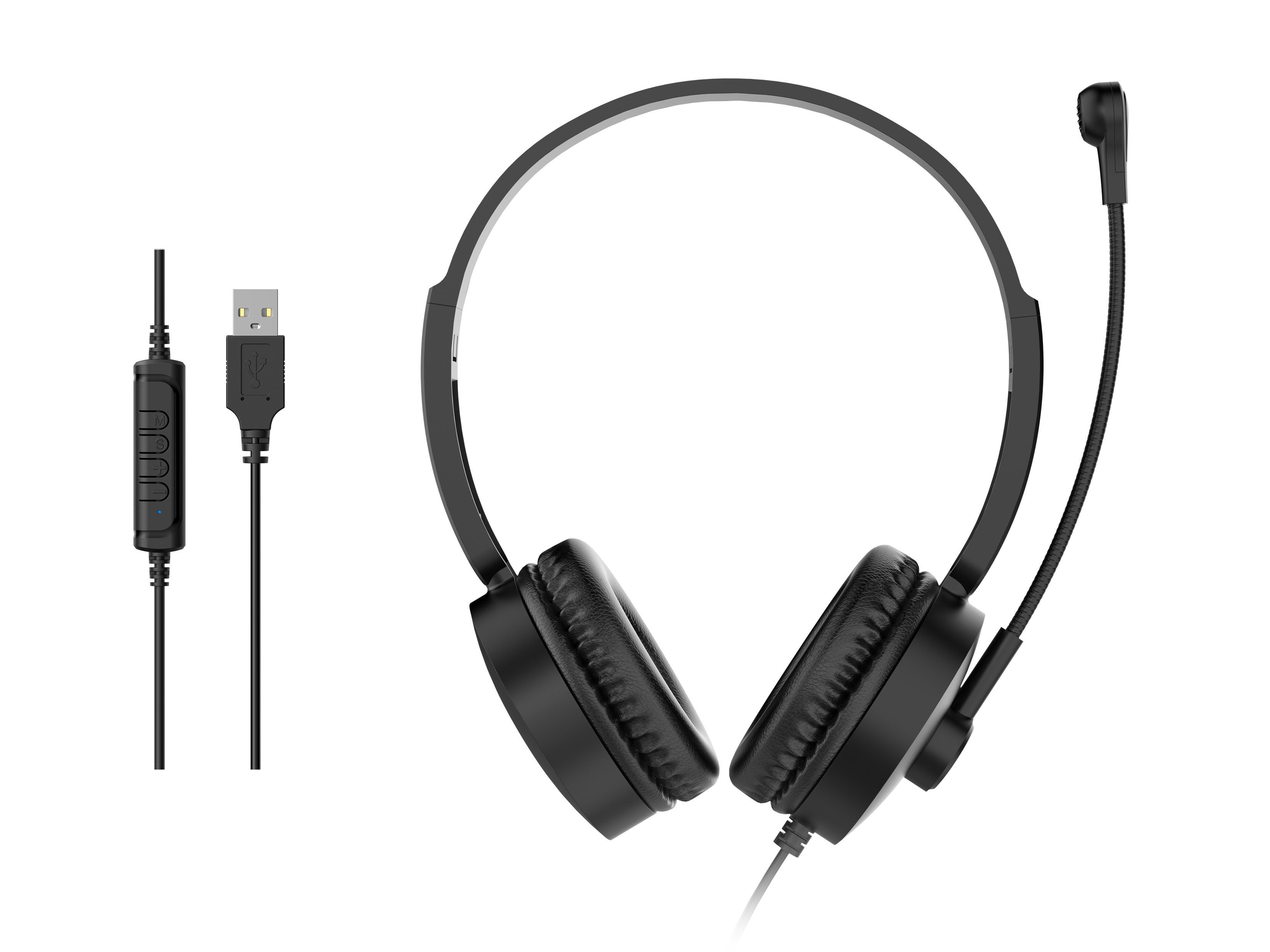 EQUIP Life — Headset USB con micrófono flexible y control de volumen