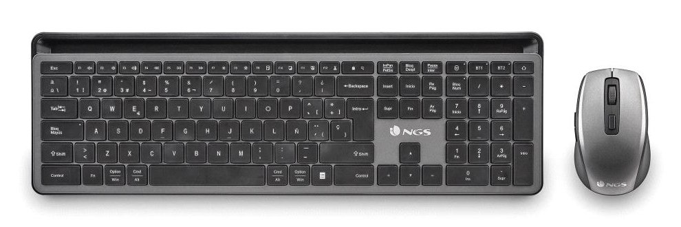 NGS Eclipse Kit — Teclado y mouse recargables con teclas multimedia — vista detalle 1